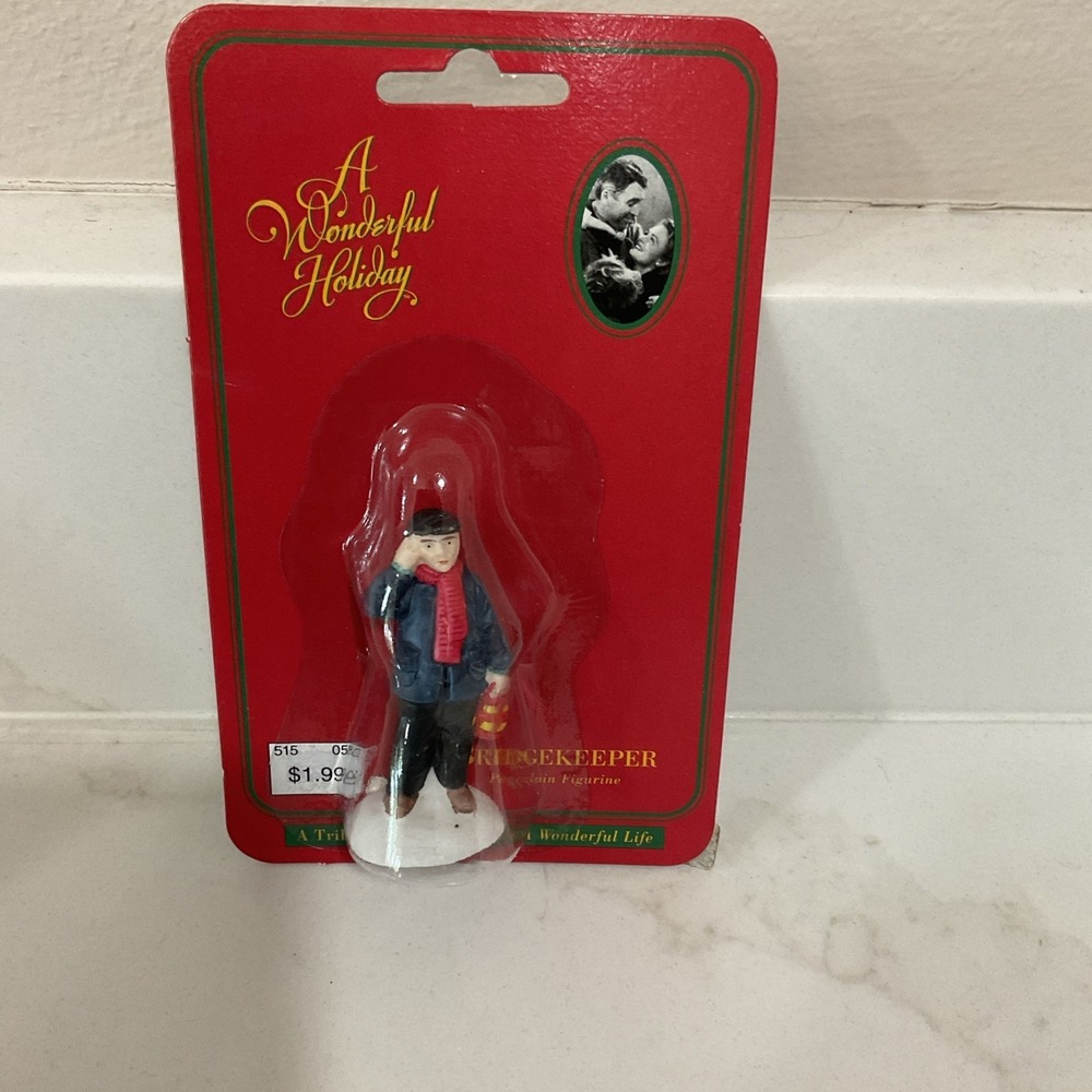 1995 It's A Wonderful Life The Bridgekeeper Porcelain Figurine New Sealed